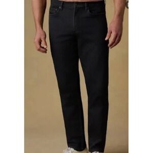 Faherty Brand Feel Good Denim Mens 36x32 Charcoal Black Organic Cotton Jeans